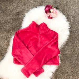 Urban Outfitters Raspberry pink cropped pullover